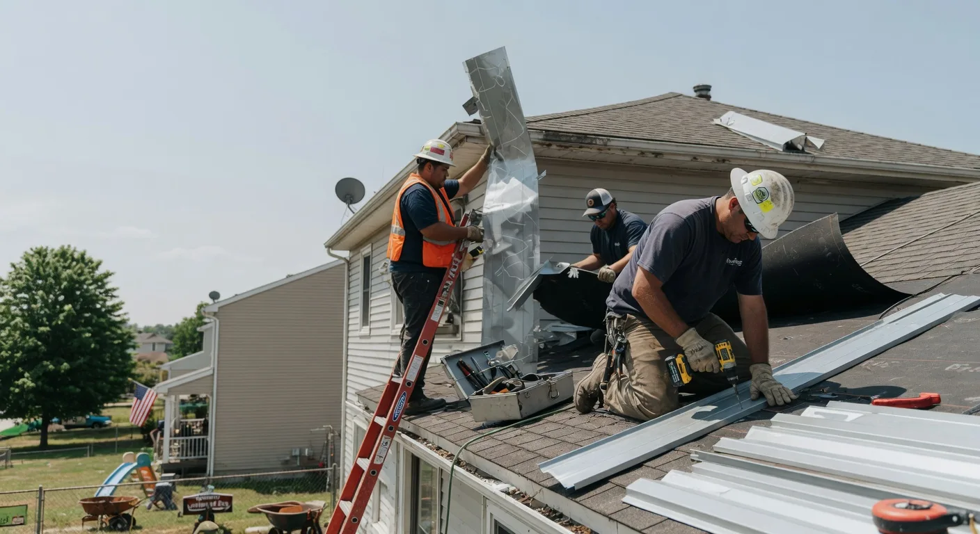 Storm Damage Metal Roof Repair in Maysville, OK